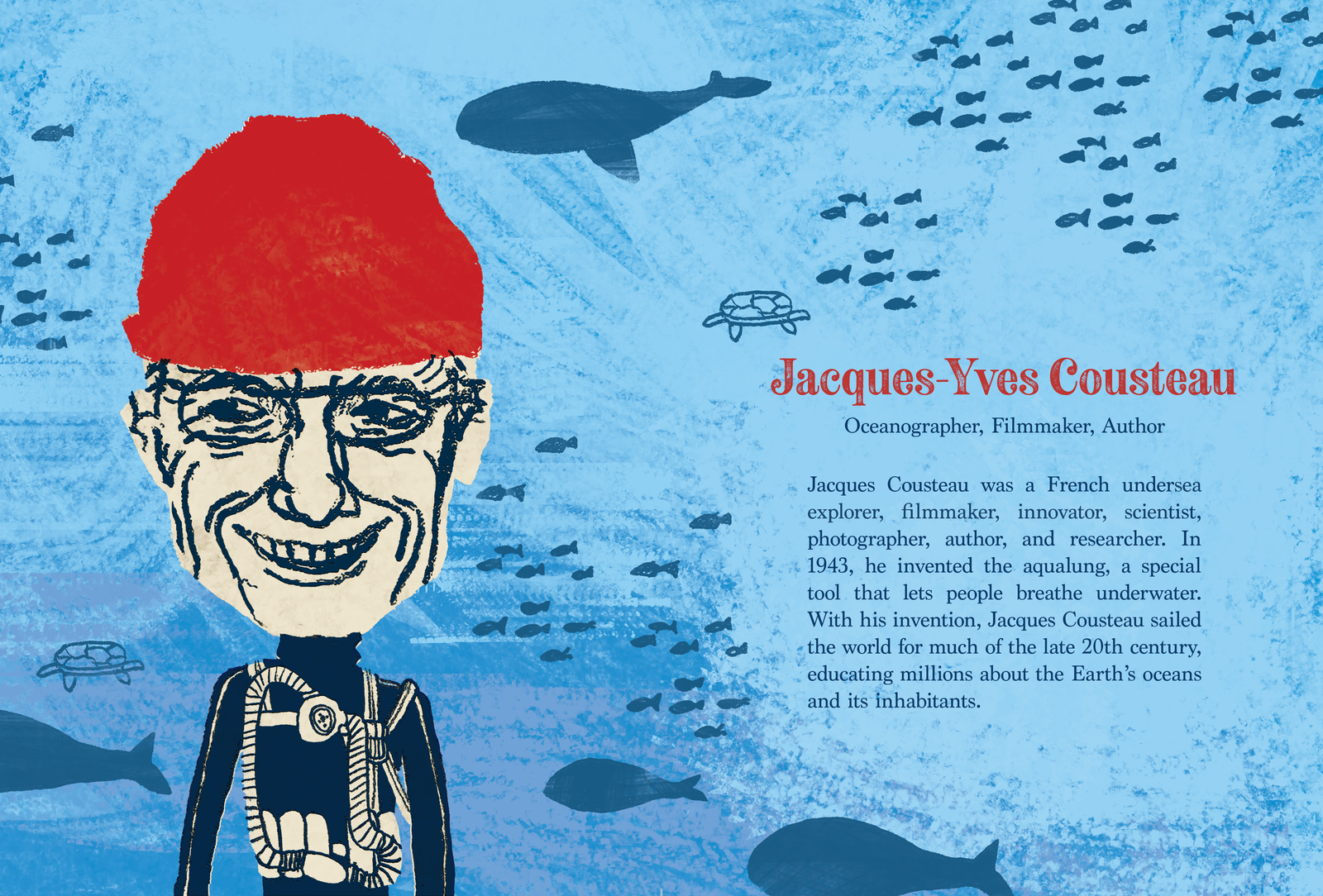 Jacques-Yves Cousteau Magazine Spread